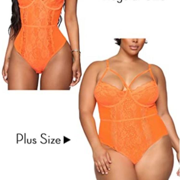 V-Neck Lace Babydoll,Sexy Lingerie Women,One Piece Bodysuit - Picture 3 of 4